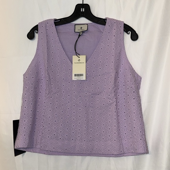Lavender Eyelet Valerie Top - Picture 2 of 7